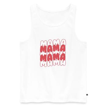 Mama Mama - Männer Premium Bio Tank Top - Weiß - Vorne - Michal (187cm)