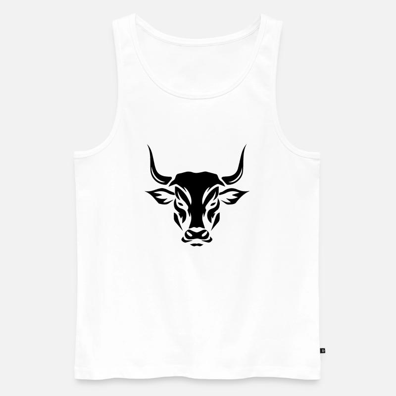 Bulle Stier - Männer Premium Bio Tank Top - Weiß