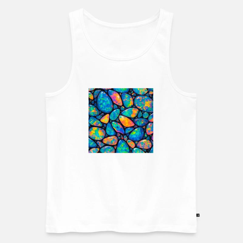 Opal-Muster - Männer Premium Bio Tank Top - Weiß