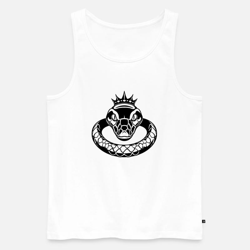 L’élégance du python royal - Débardeur bio Premium Homme - blanc