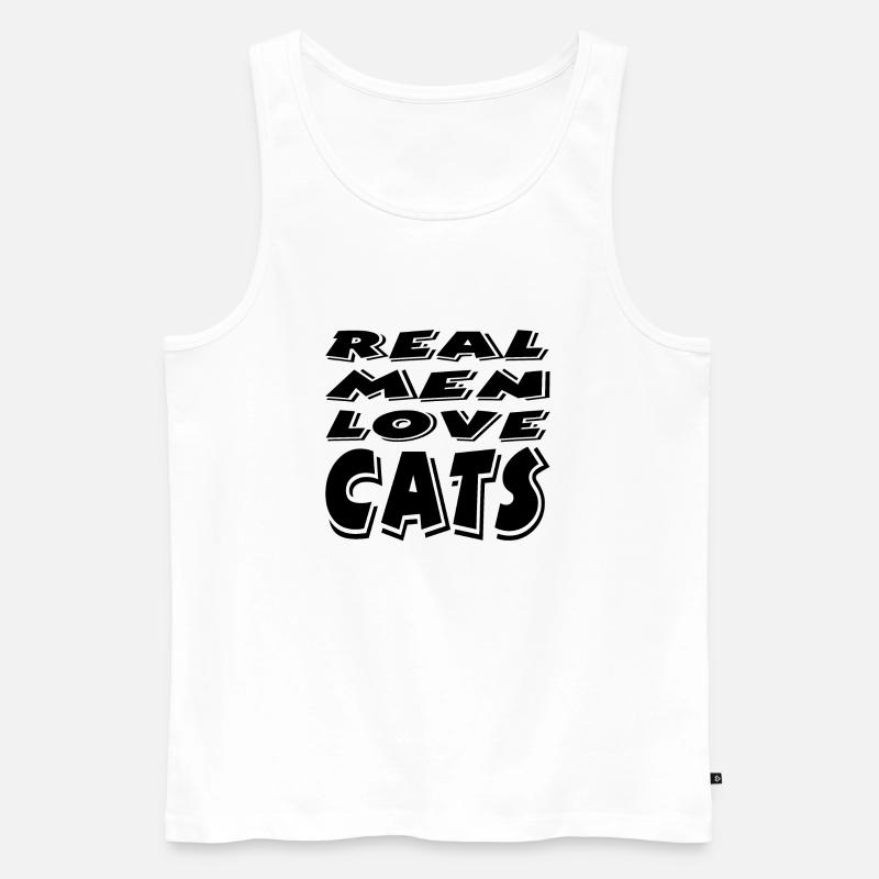 Katze - Männer Premium Bio Tank Top - Weiß