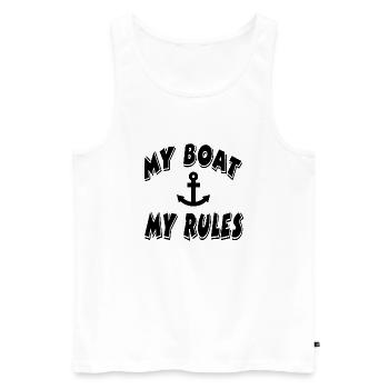 Boot - Männer Premium Bio Tank Top - Weiß - Vorne - Michal (187cm)