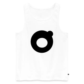 runde abstrakte Form - Männer Premium Bio Tank Top - Weiß - Vorne - AI Model Male 178 light (178cm)