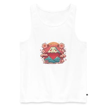 Japanisches Kunstwerk - Männer Premium Bio Tank Top - Weiß - Vorne - AI Model Male 178 light (178cm)