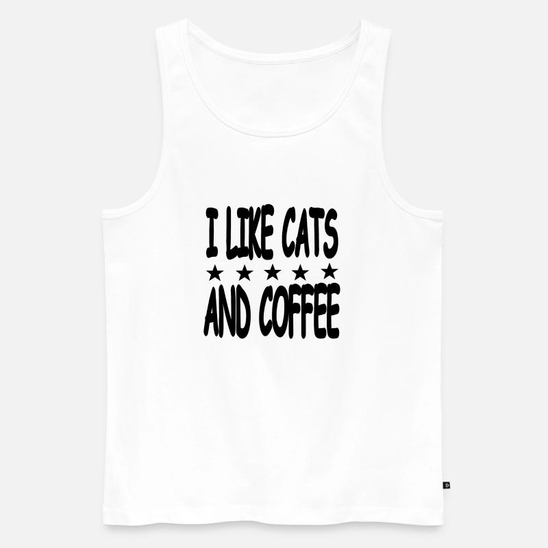 Katzen - Männer Premium Bio Tank Top - Weiß