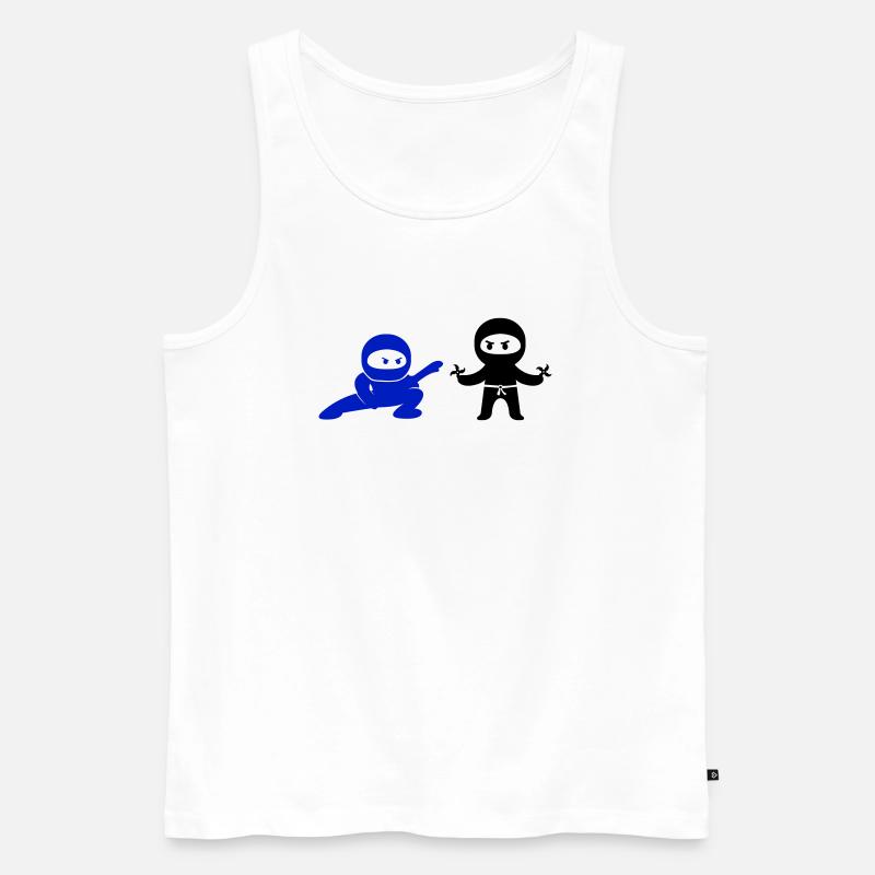 ninjas - Männer Premium Bio Tank Top - Weiß
