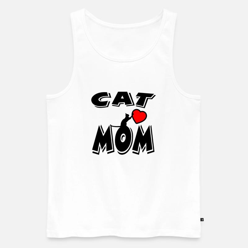 Katze - Männer Premium Bio Tank Top - Weiß