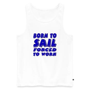 Sail - Men's Premium Organic Tank Top - white - Front - Michal (187cm)