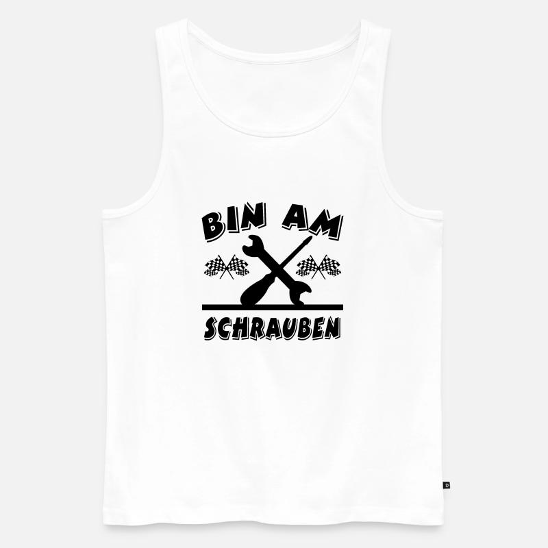 Auto - Männer Premium Bio Tank Top - Weiß