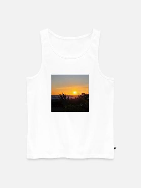 Sonnenuntergang - Männer Premium Bio Tank Top - Weiß