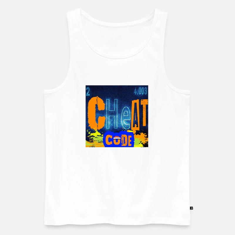 CHEATCODE CHEMISTRY - Men's Premium Organic Tank Top - white