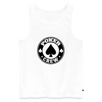 Équipe de poker - Débardeur bio Premium Homme - blanc - Devant - Michal (187cm)