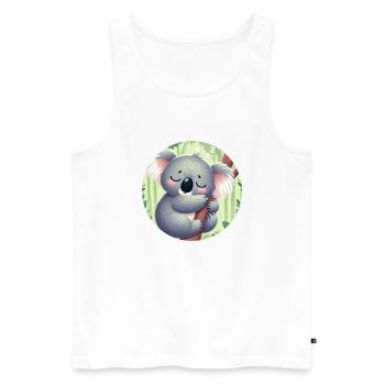 Koala heureux Koala Ours Koala - Débardeur bio Premium Homme - blanc - Devant - Michal (187cm)