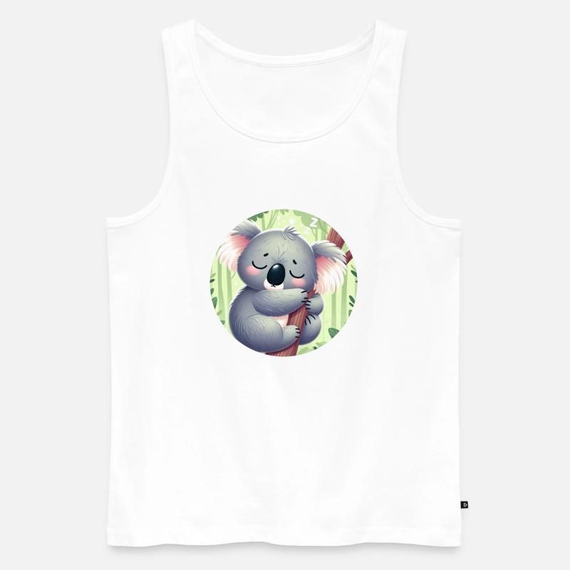 glücklicher Koalabär Koala - Männer Premium Bio Tank Top - Weiß