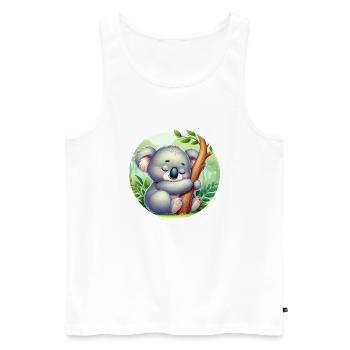 Koala heureux Koala Ours Koala - Débardeur bio Premium Homme - blanc - Devant - Michal (187cm)