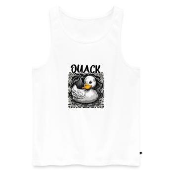 Gummiente / Badeente / Wasser / Badewanne - Männer Premium Bio Tank Top - Weiß - Vorne - AI Model Male 178 light (178cm)