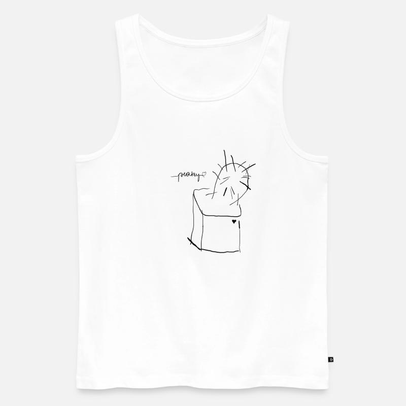 Peaky🌵😄🖤🤍 - Männer Premium Bio Tank Top - Weiß