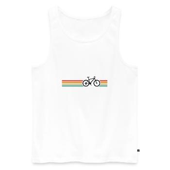 Retro Vintage Bike - Men's Premium Organic Tank Top - white - Front - AI Model Male 178 light (178cm)