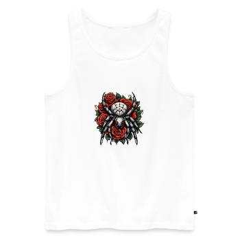 Araignée / Toile / Animal de compagnie / Reptile / Huit pattes - Débardeur bio Premium Homme - blanc - Devant - Michal (187cm)