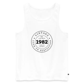 The legend of 1982 limited edition - Débardeur bio Premium Homme - blanc - Devant - Michal (187cm)