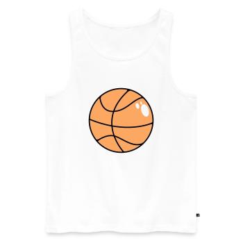Basket-ball 5 0 17 - Débardeur bio Premium Homme - blanc - Devant - Michal (187cm)