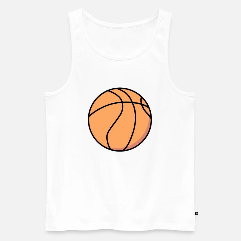 Basket-ball 5 0 14 - Débardeur bio Premium Homme - blanc