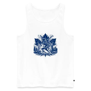 Hockey Canada Hockey sur glace États-Unis club de hockey rondelle bâton - Débardeur bio Premium Homme - blanc - Devant - Michal (187cm)