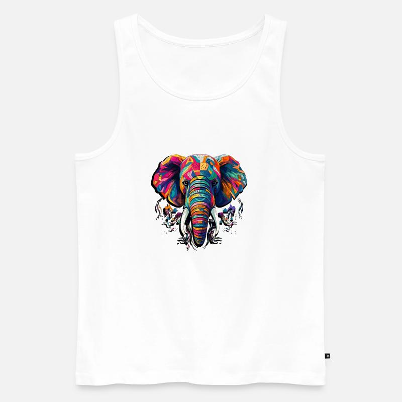 Abstrakter Elefant - Männer Premium Bio Tank Top - Weiß