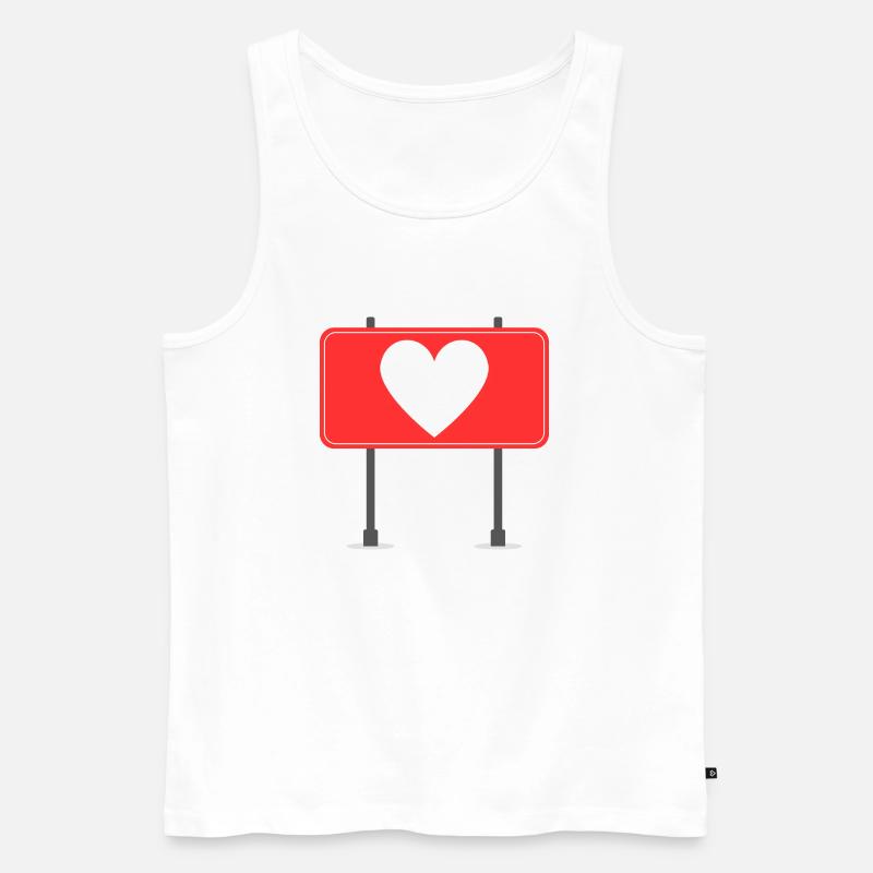 Liebes-Panel - Männer Premium Bio Tank Top - Weiß