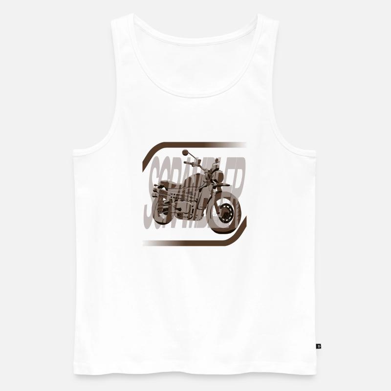 Straßen-Scrambler - Männer Premium Bio Tank Top - Weiß