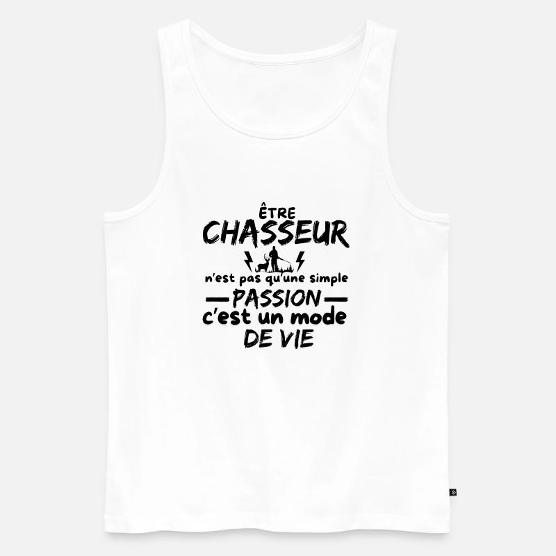 JÄGER - Männer Premium Bio Tank Top - Weiß