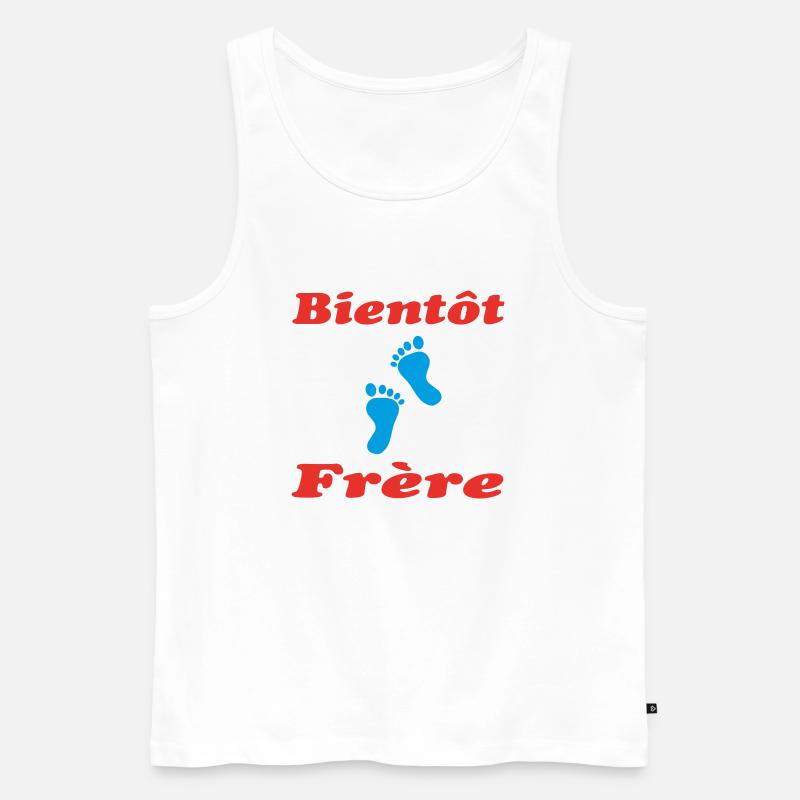 Bald ein Bruder - Männer Premium Bio Tank Top - Weiß