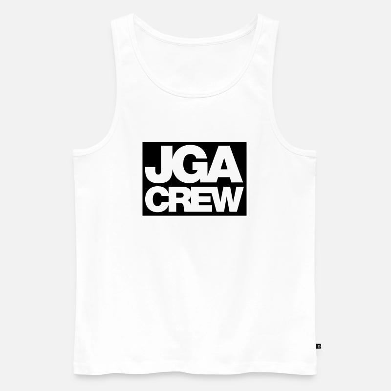 JGA Crew - Emblem - Männer Premium Bio Tank Top - Weiß