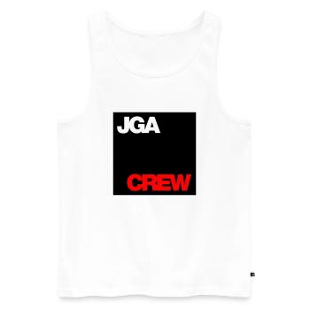 Bachelor Party Crew - Emblem - Men's Premium Organic Tank Top - white - Front - Michal (187cm)