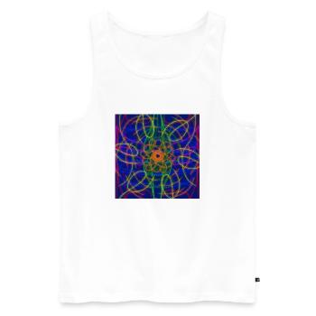 Abstract Colorful Flower - Men's Premium Organic Tank Top - white - Front - AI Model Male 178 light (178cm)