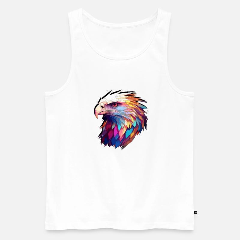 Adler - Männer Premium Bio Tank Top - Weiß