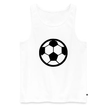 Soccer Symbol Minimal Icon Vector - Men's Premium Organic Tank Top - white - Front - AI Model Male 178 light (178cm)