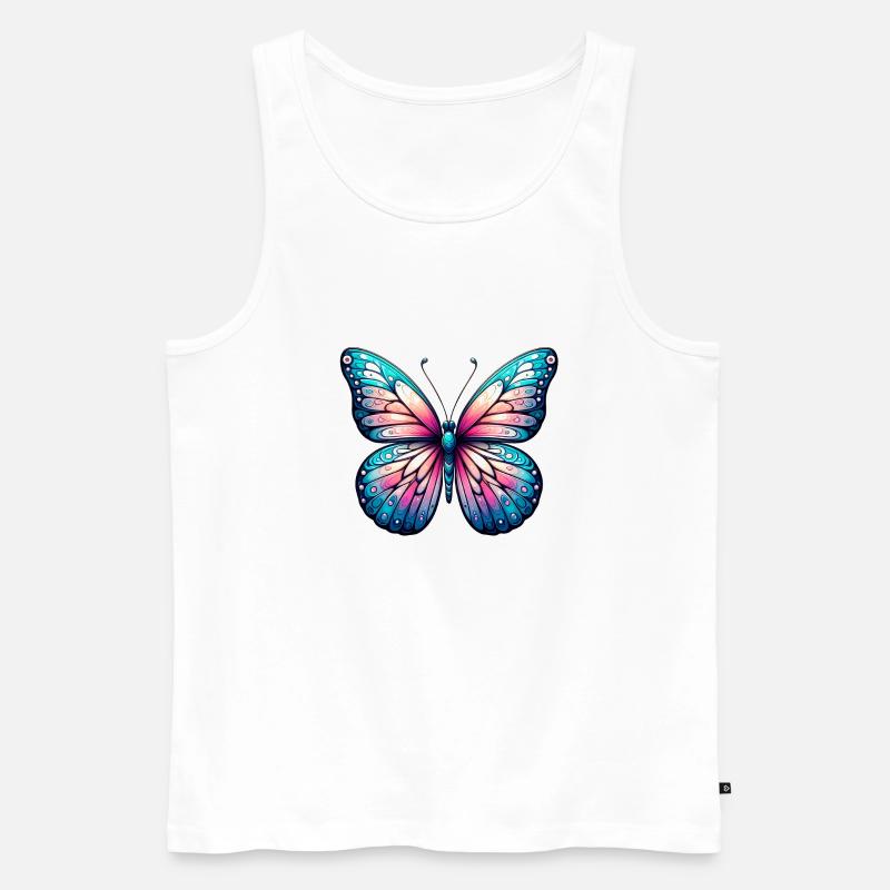 Prächtiger Schmetterling - Elegance Gone - Männer Premium Bio Tank Top - Weiß