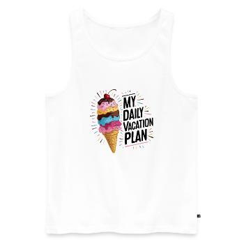 Laughing Ice Cream Cone Funny Ice Cream Design Saying - Men's Premium Organic Tank Top - white - Front - Michal (187cm)