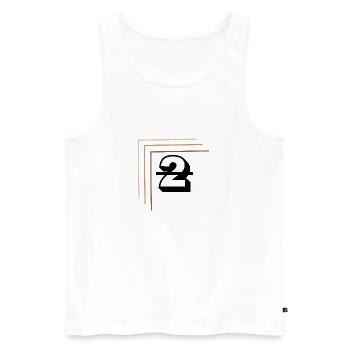 Sporty 2 - Men's Premium Organic Tank Top - white - Front - Michal (187cm)