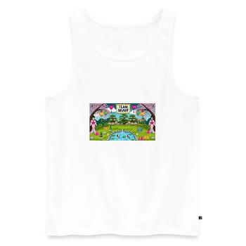 Team Braut - Männer Premium Bio Tank Top - Weiß - Vorne - Michal (187cm)