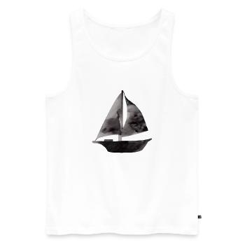 Sailing Sailing Sailboat Sailing Sailing Ship Sailing - Men's Premium Organic Tank Top - white - Front - AI Model Male 178 light (178cm)