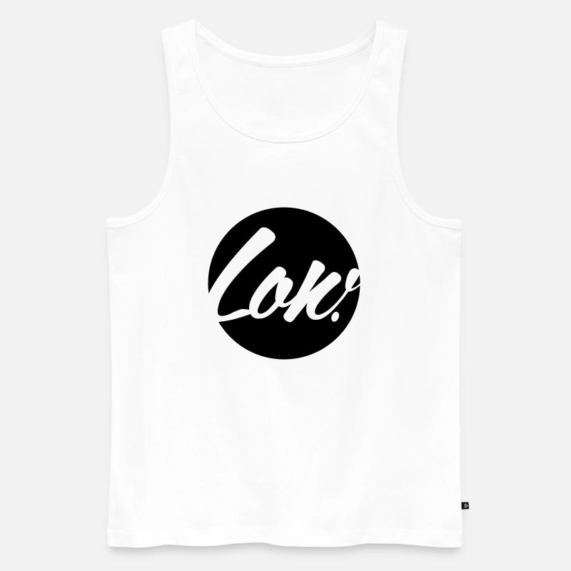 low kreis circle - Männer Premium Bio Tank Top - Weiß