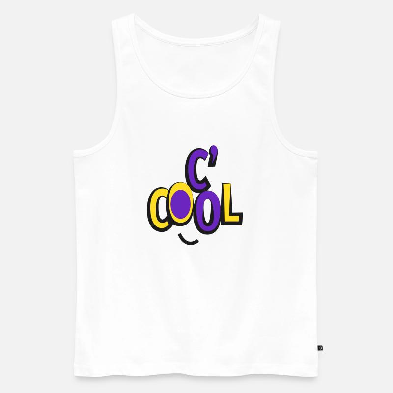 C' COOL - Männer Premium Bio Tank Top - Weiß