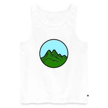 Montagnes 2 - Débardeur bio Premium Homme - blanc - Devant - Michal (187cm)