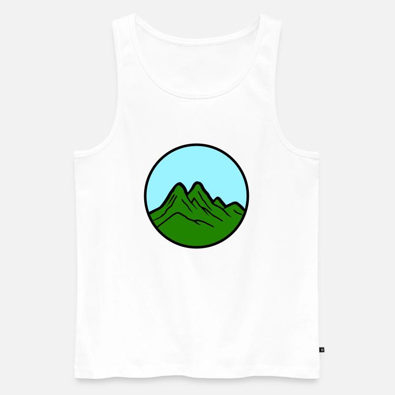 berge 2 - Männer Premium Bio Tank Top - Weiß