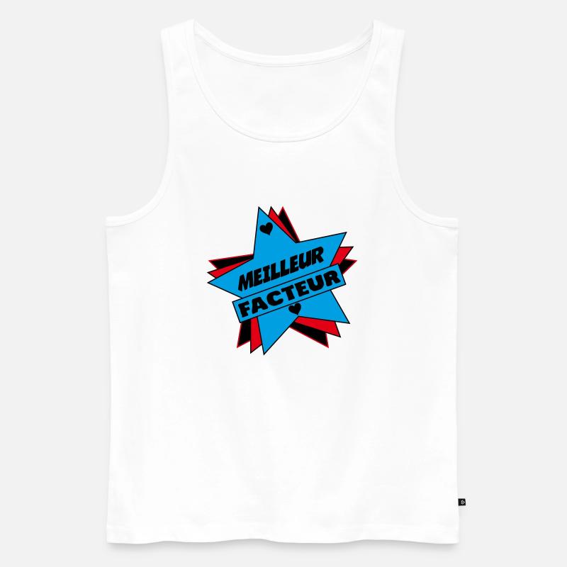 BESTER FAKTOR - Männer Premium Bio Tank Top - Weiß