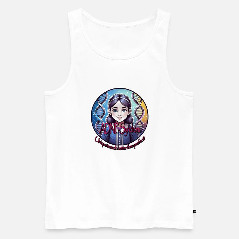 ADNP Syndrom Mädchen - Männer Premium Bio Tank Top - Weiß