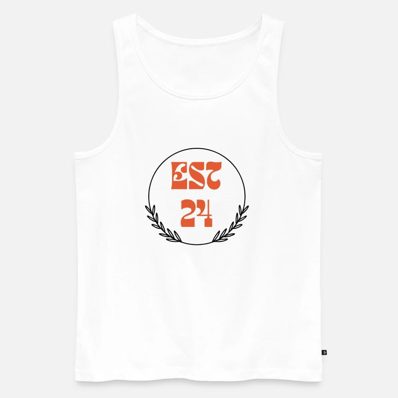 EST 24 - Männer Premium Bio Tank Top - Weiß