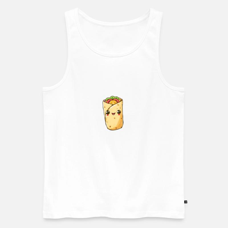 Appetitlicher Wrap Kebab Cartoon - Männer Premium Bio Tank Top - Weiß